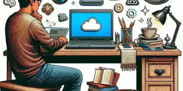 "Screenshot of essential software applications for remote work, including video conferencing tools, project management platforms, and communication apps, highlighted in the article 'Software Penting untuk Bekerja dari Rumah: Panduan Lengkap.'"