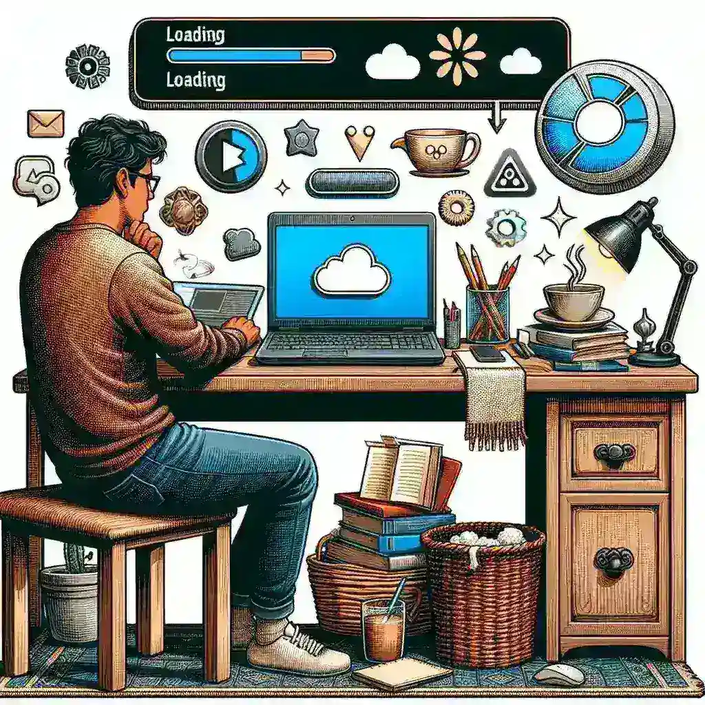 "Screenshot of essential software applications for remote work, including video conferencing tools, project management platforms, and communication apps, highlighted in the article 'Software Penting untuk Bekerja dari Rumah: Panduan Lengkap.'"