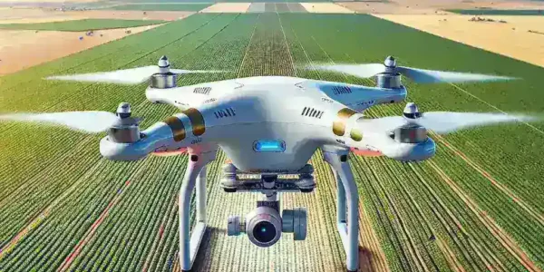 "Drone digunakan untuk pemetaan dan pemantauan lahan pertanian, menunjukkan teknologi terbaru dalam meningkatkan efisiensi dan produktivitas pertanian."