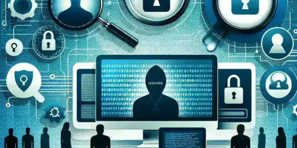 "Ilustrasi alat deteksi perilaku mencurigakan dalam proses autentikasi keamanan digital, menunjukkan grafik dan perangkat lunak yang menganalisis pola pengguna untuk meningkatkan keamanan."