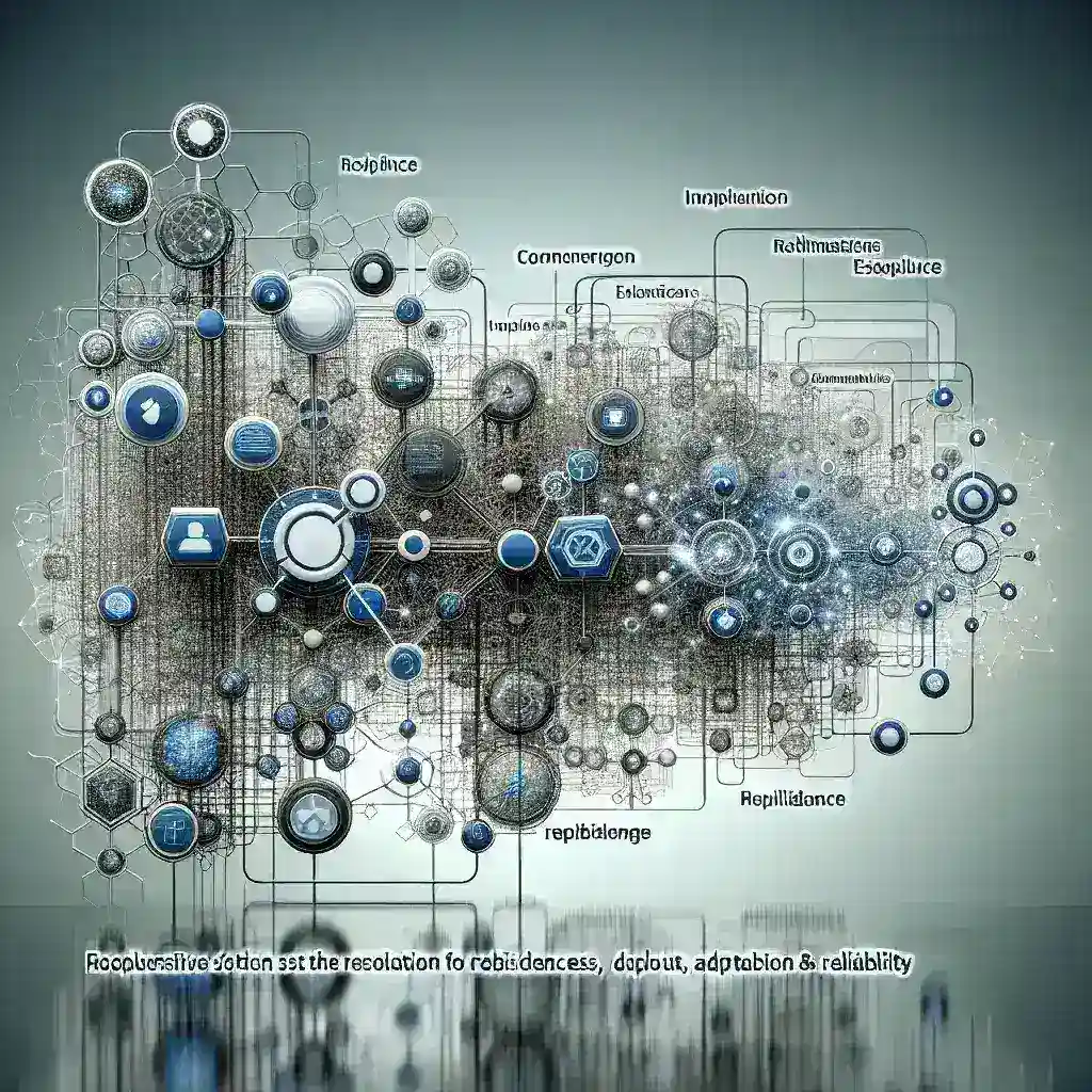"Ilustrasi yang menunjukkan arsitektur sistem berbasis microservices dengan diagram pengujian ketahanan dan implementasi solusi komprehensif, sesuai dengan tema artikel 'Solusi Komprehensif untuk Pengujian Ketahanan Sistem Berbasis Microservices'."