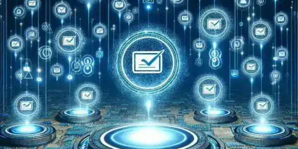 "Platform pengelolaan sertifikat otomatis yang inovatif, menampilkan antarmuka pengguna modern dan fungsionalitas efisien untuk manajemen kredensial digital yang efektif."