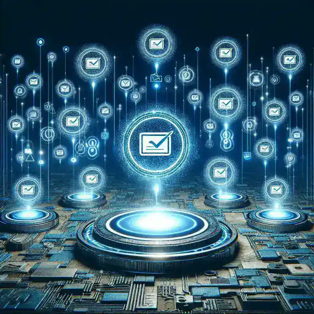 "Platform pengelolaan sertifikat otomatis yang inovatif, menampilkan antarmuka pengguna modern dan fungsionalitas efisien untuk manajemen kredensial digital yang efektif."